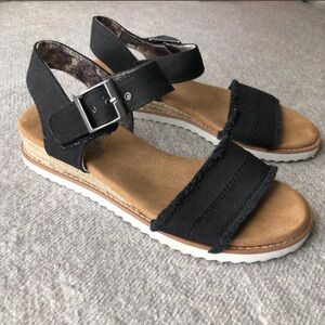 Black Ankle Strap Sandals